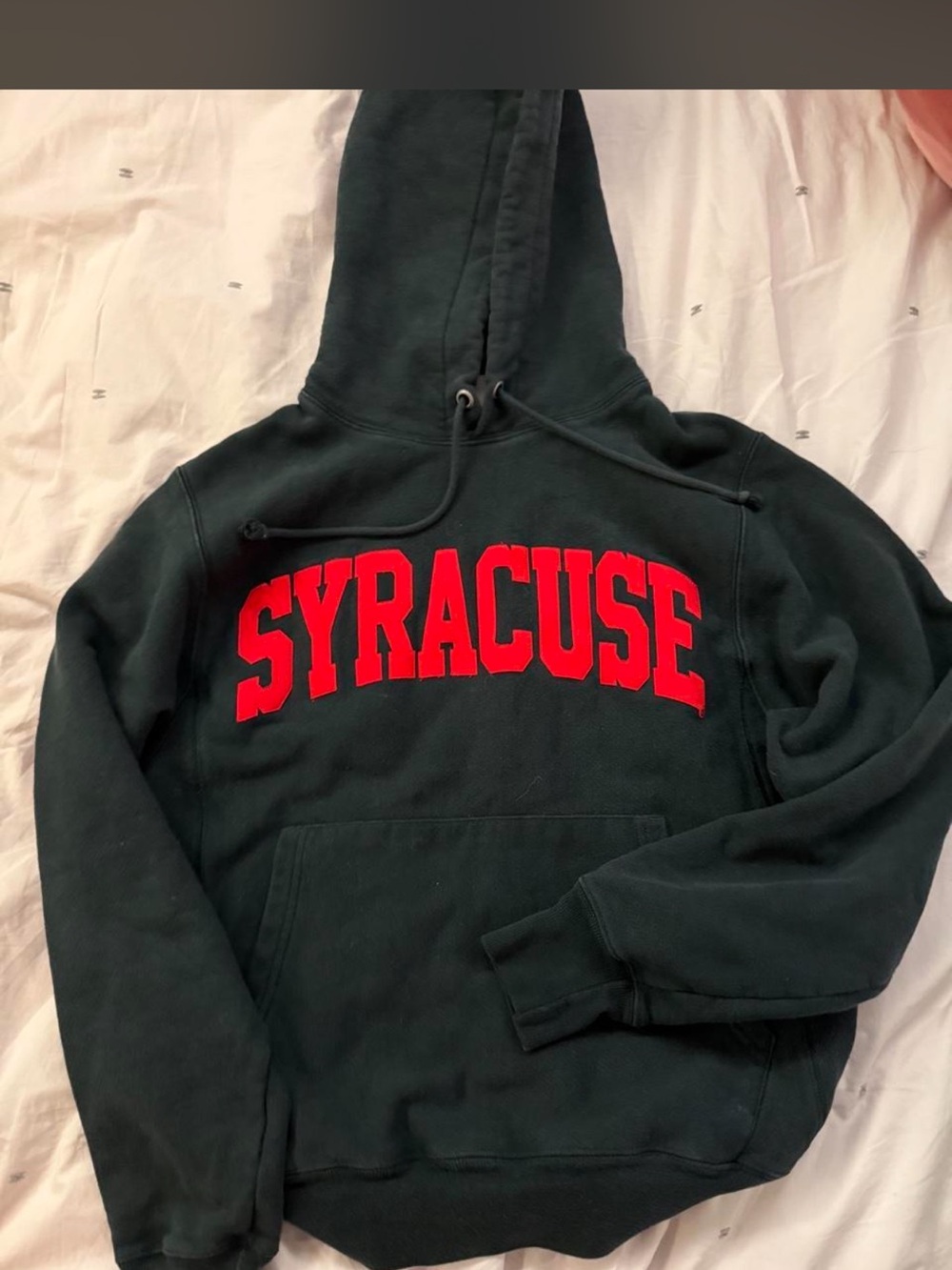 Champion Syracuse Navy Hoodie with Orange Lettering SizeS